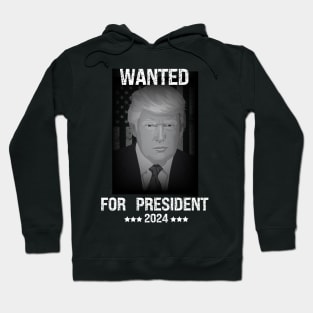 Donald trump Wanted for president 2024 Hoodie